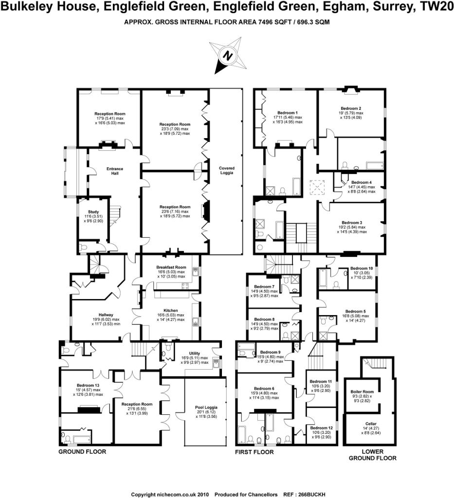 12 bedroom detached house for sale in Middle Hill Englefield Green ...