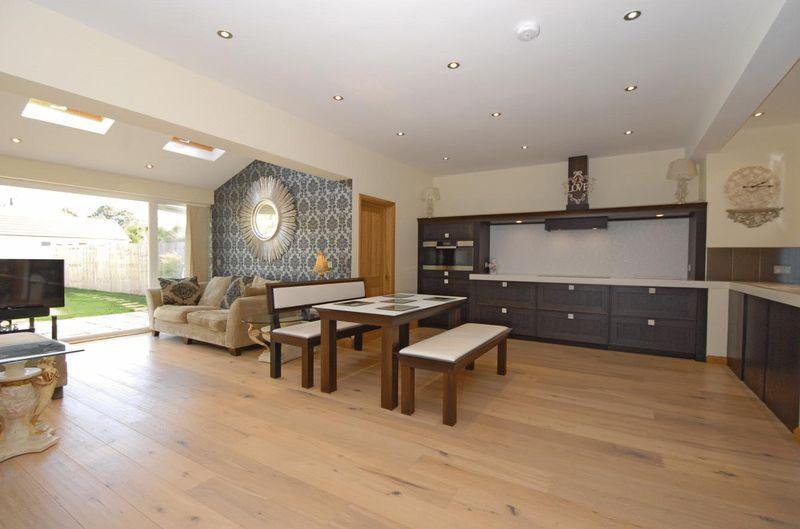 open plan kitchen dining living room