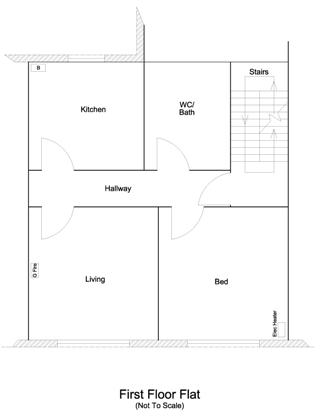floor plan, first floor flat 1