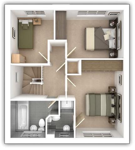 The Aldenham - 3 bedroom first floor plan