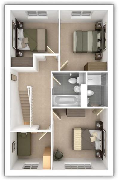 The Midford - 4 bedroom first floor plan
