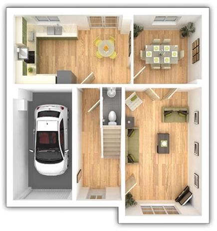 The Eynsham - 4 bedroom ground floor plan
