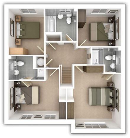 The Eynsham - 4 bedroom first floor plan