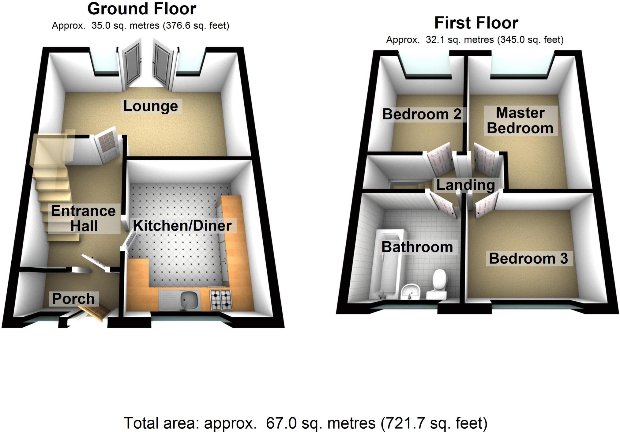 Simple Up And Down House Plan