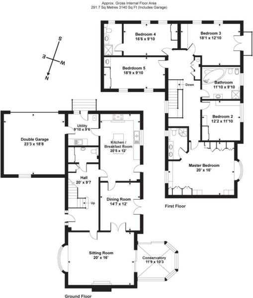 5 bedroom detached house for sale in Kenwyn, Truro, South Cornwall, TR1