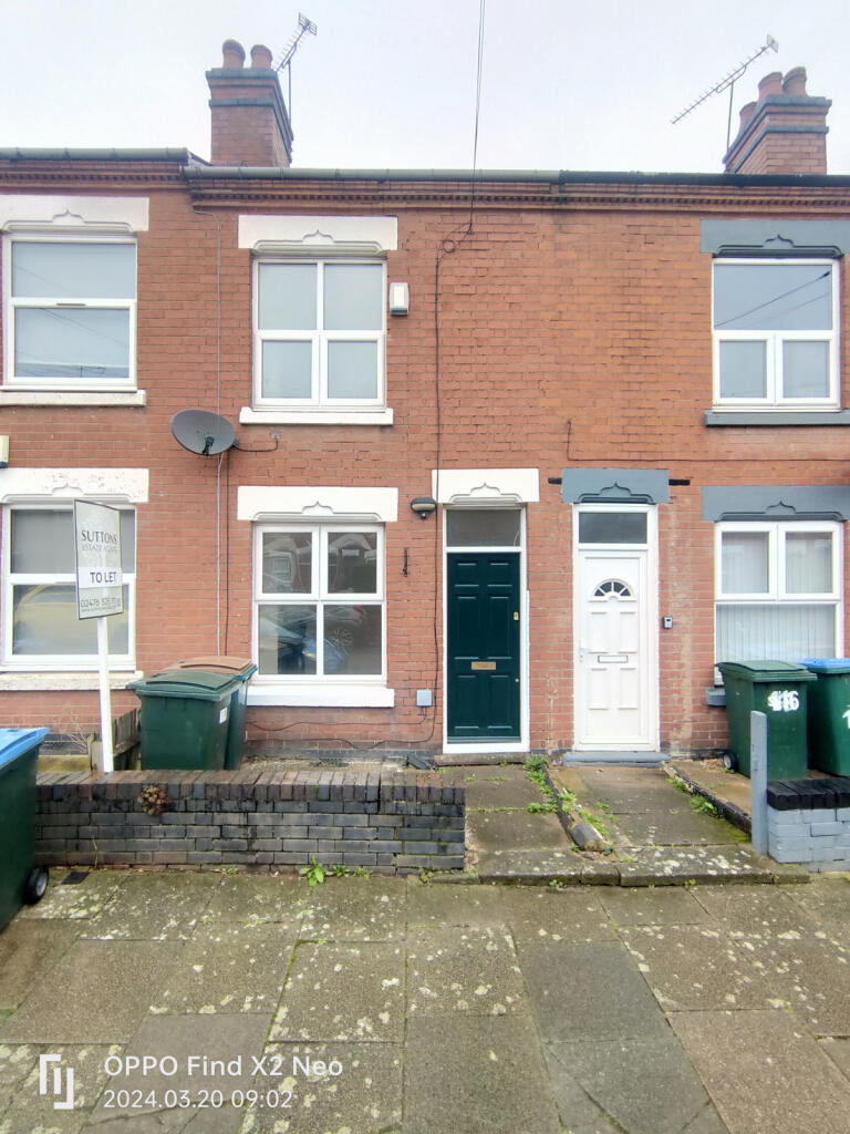 2 bedroom terraced house for rent in Westwood Road, Earlsdon, Coventry, CV5