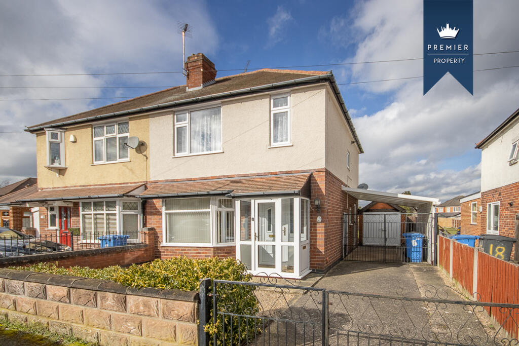3 bedroom semidetached house for sale in Welwyn Avenue, Shelton Lock, DE24