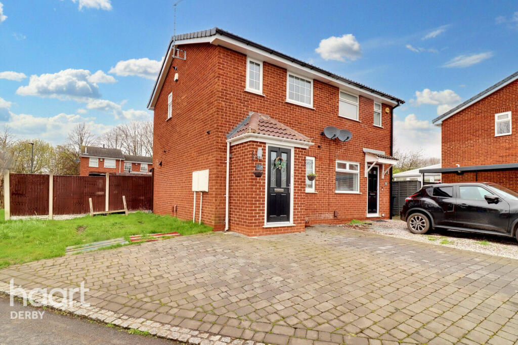2 bedroom semidetached house for sale in Curborough Drive, Alvaston, DE24