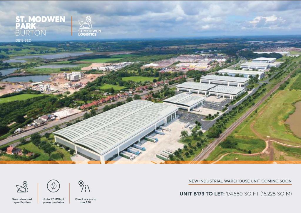 Distribution warehouse to lease in Unit 173, St Modwen Park, Burton