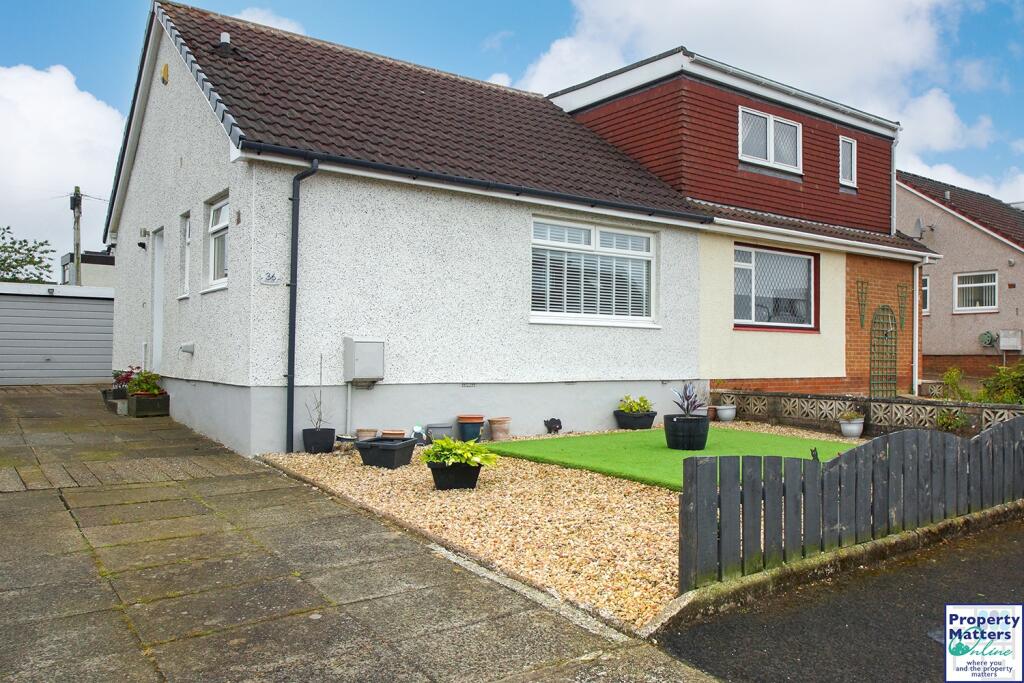 2 bedroom semidetached bungalow for sale in Crossdene Road, Crosshouse