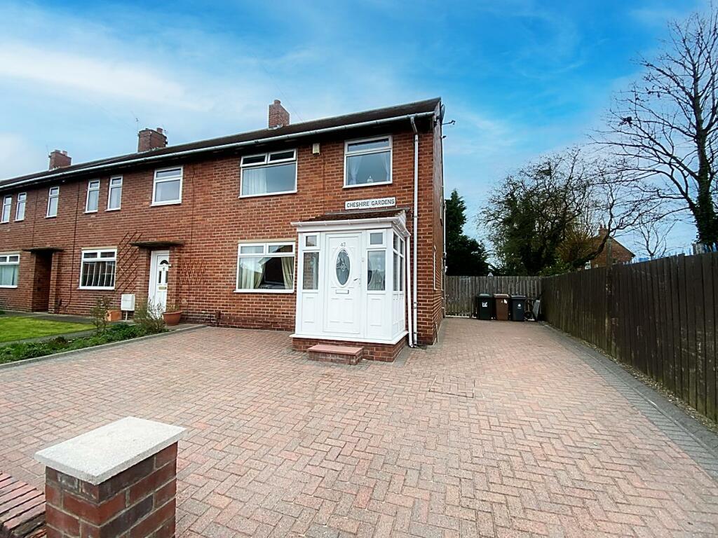 3 bedroom terraced house for sale in Cheshire Gardens, Wallsend, NE28