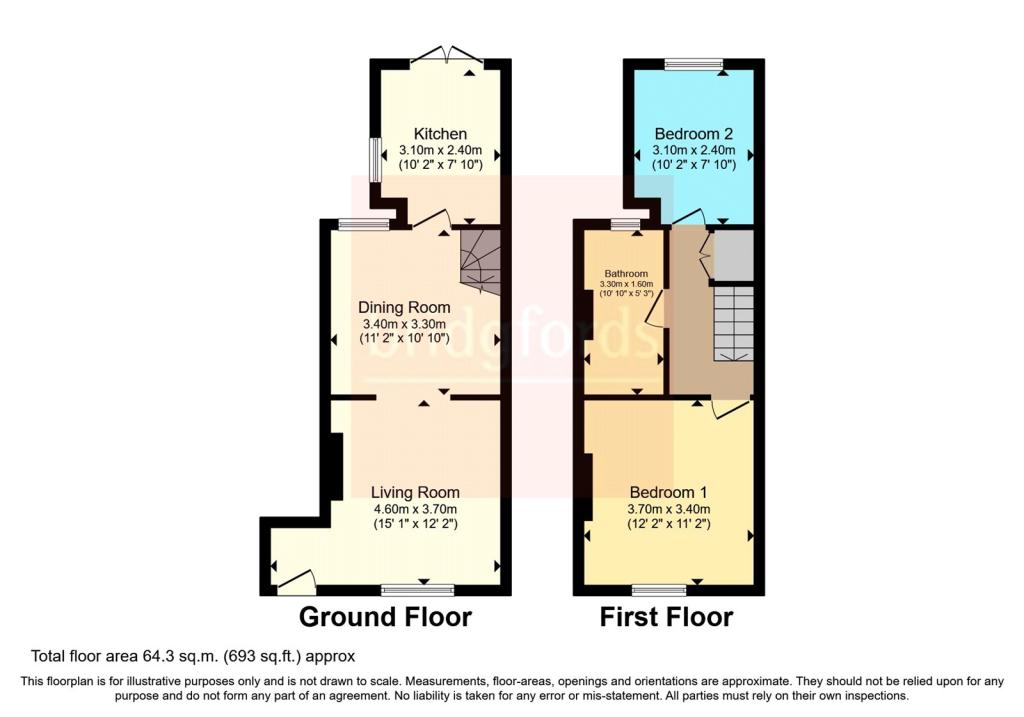 2 bedroom terraced house for sale in Knutsford Road, Grappenhall