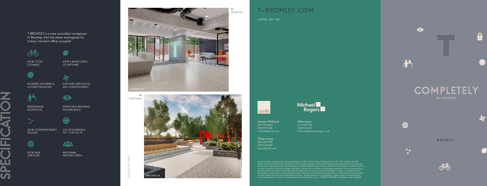 Floor plans within the brochure