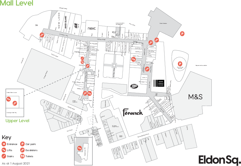 Map Of Eldon Square Restaurant To Lease In S3 Grey's Quarter, Eldon Square, Newcastle Upon  Tyne, Ne1