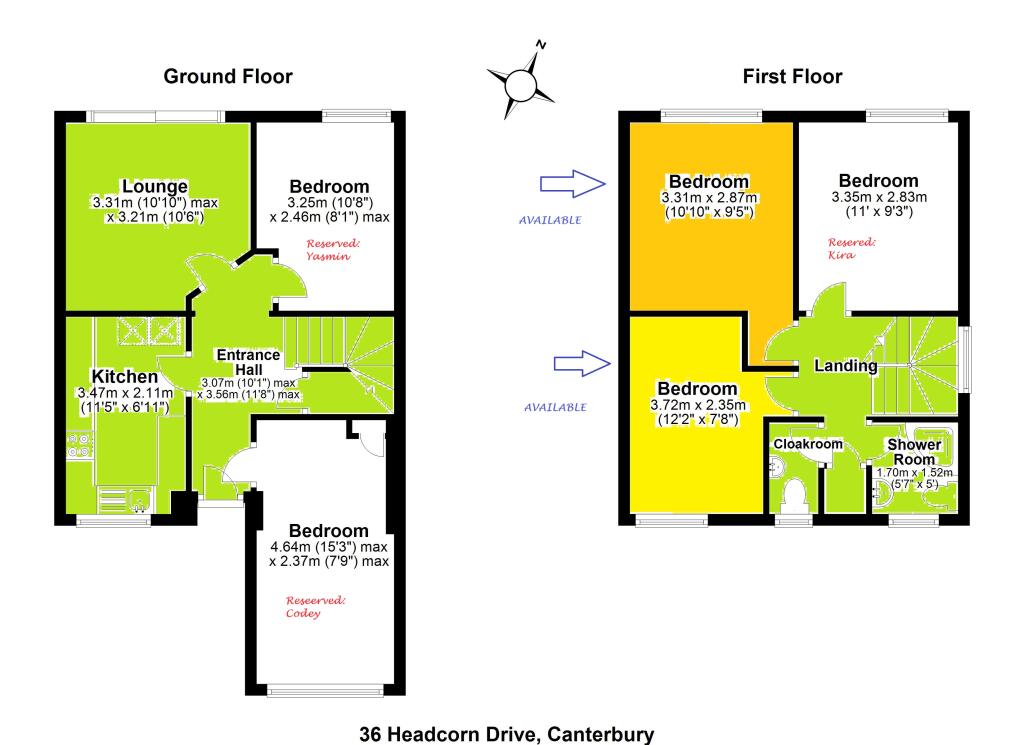 2 bedroom semidetached house for rent in Headcorn Drive, Canterbury, CT2