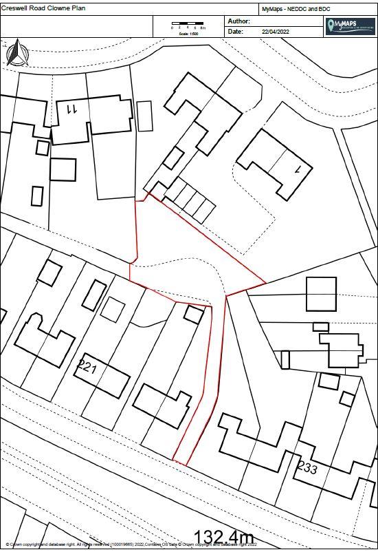 Land for sale in Land accessed to the left of 229 Creswell Road, Clowne