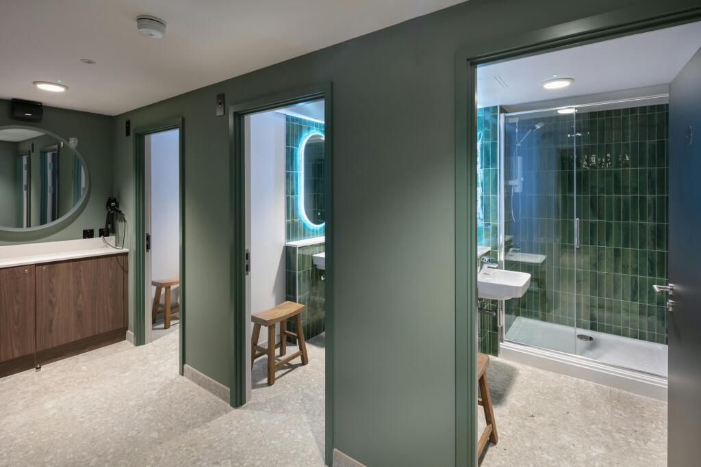 On site communal shower facilities