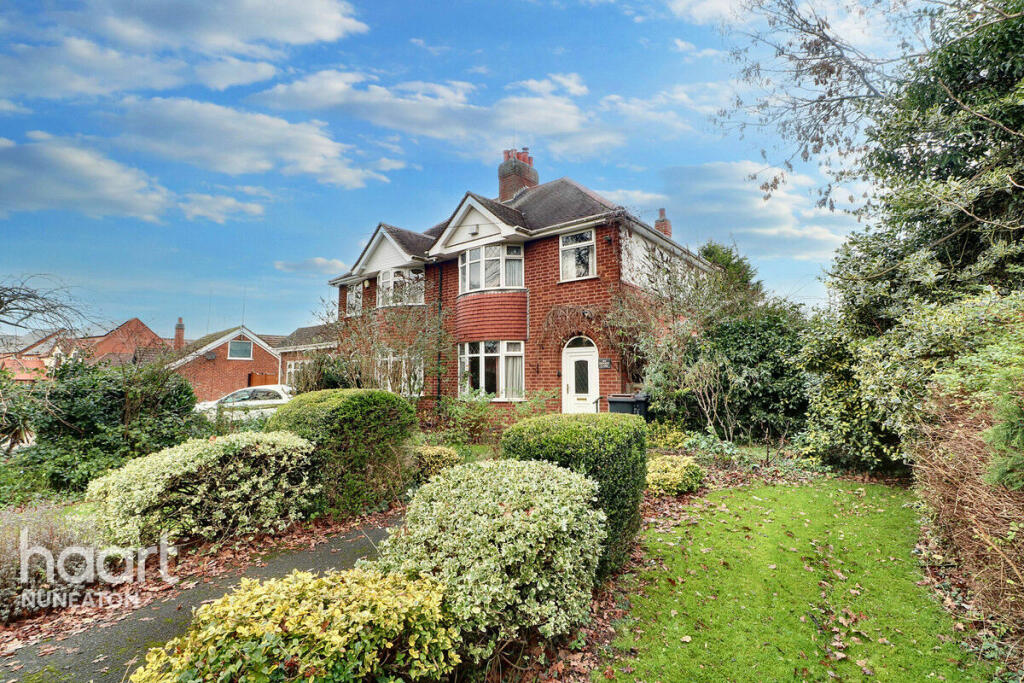 3 bedroom semidetached house for sale in Weddington Road, Nuneaton, CV10