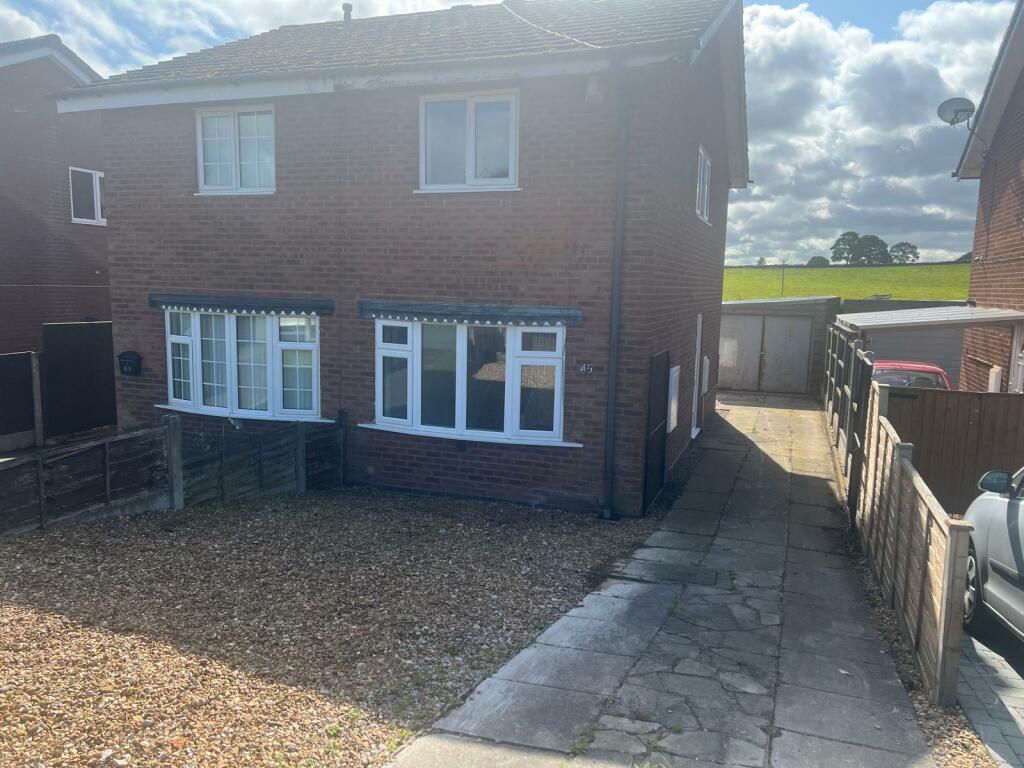 2 bedroom semidetached house for rent in Churchill Avenue, Cheddleton