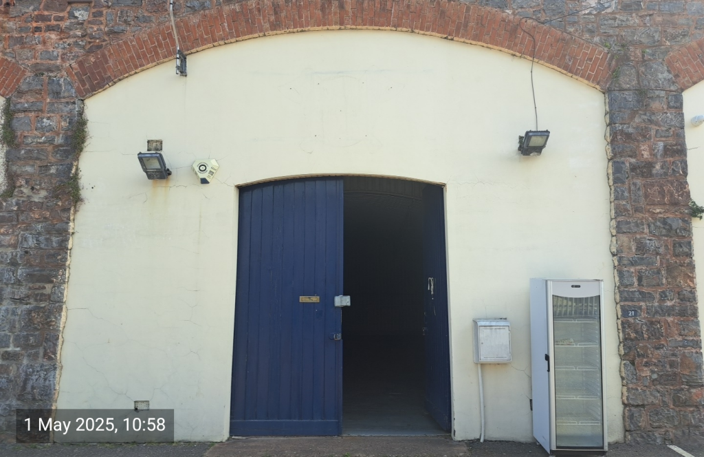 The front of an arch.