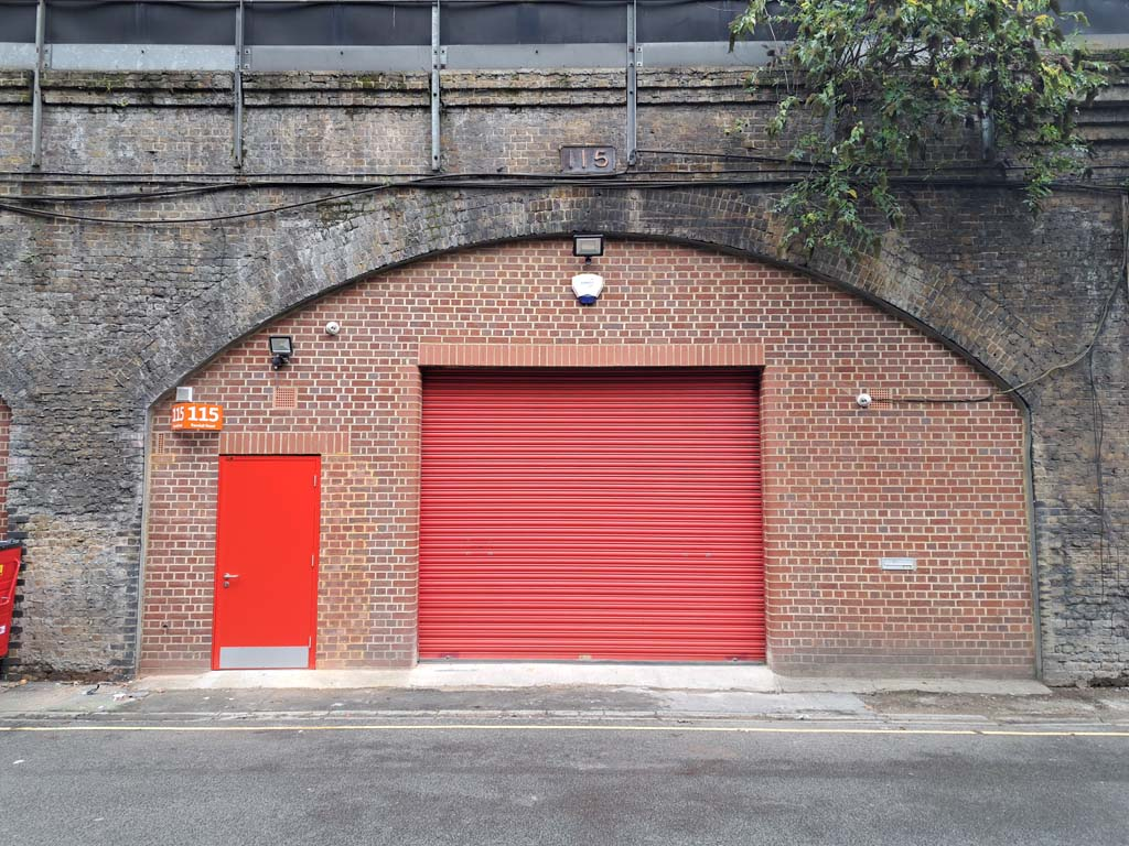 The front of an arch.