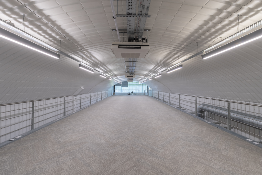 An empty arch with lining