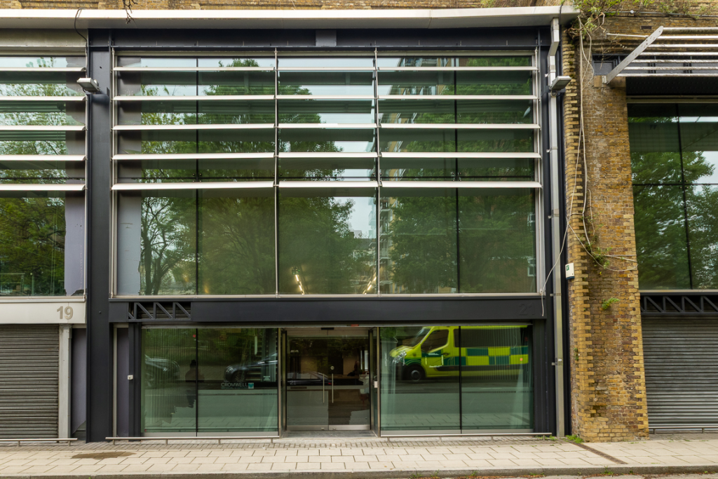 The front of an arch.