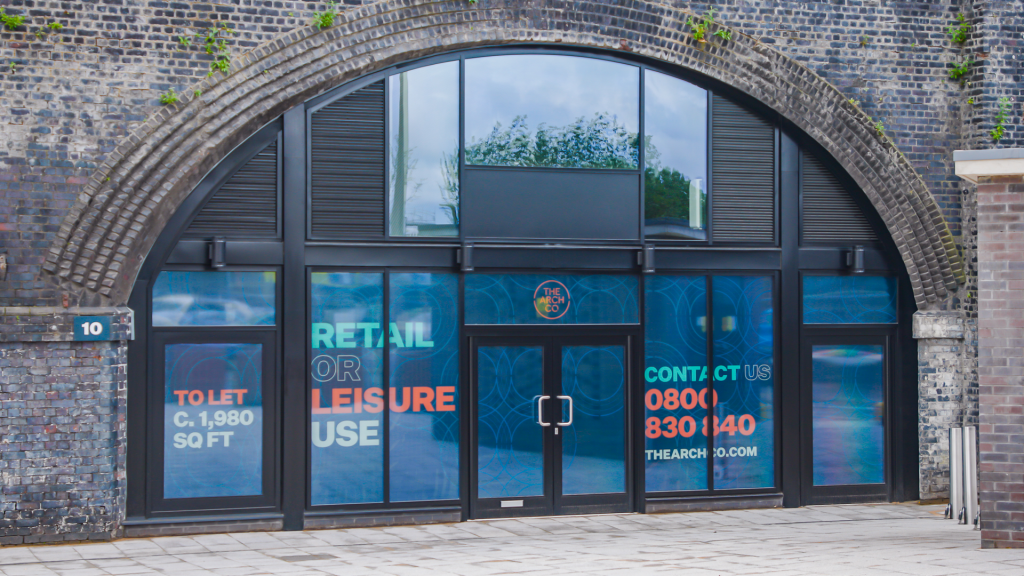 The front of an arch.