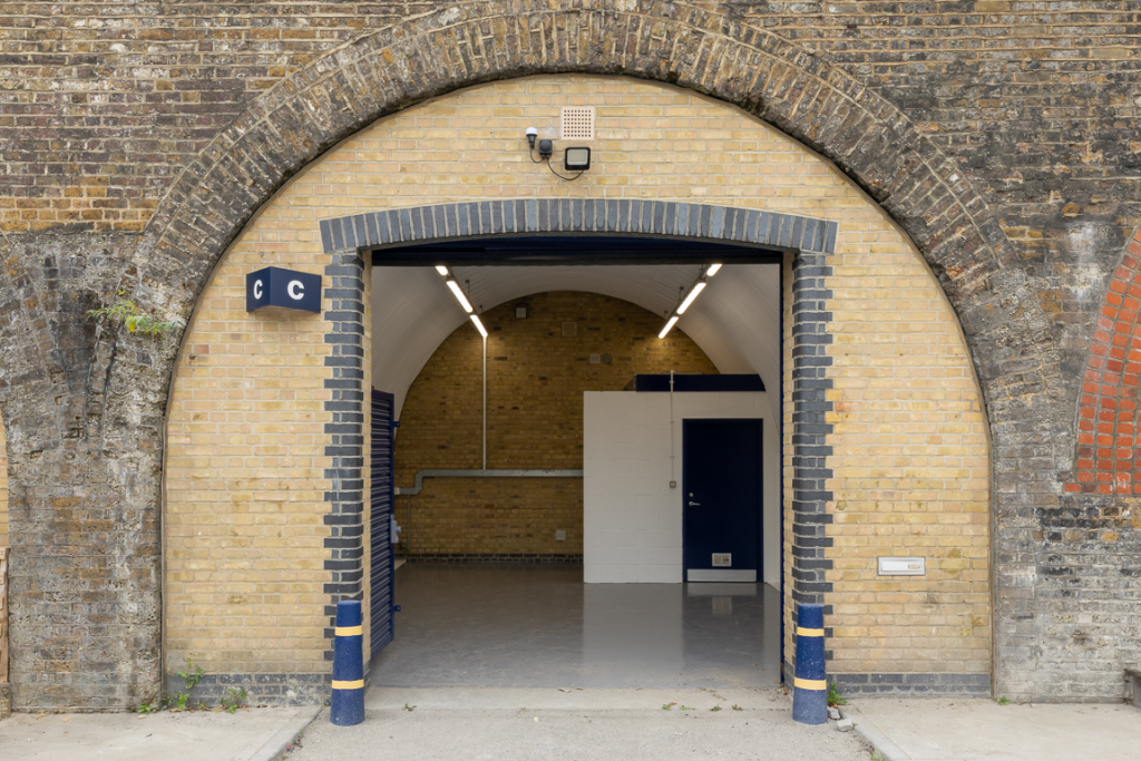 The front of an arch.