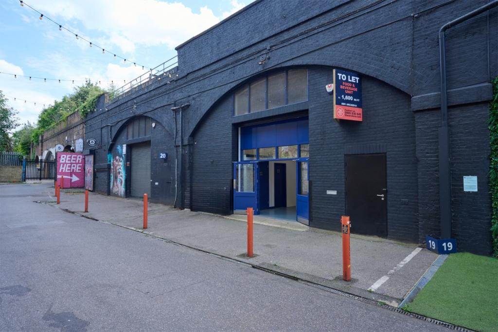 The front of an arch.