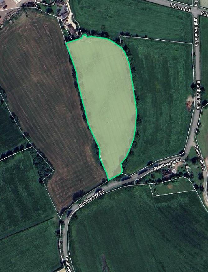 Land for sale in Braithwaite Lane, Braithwaite, Doncaster, DN7