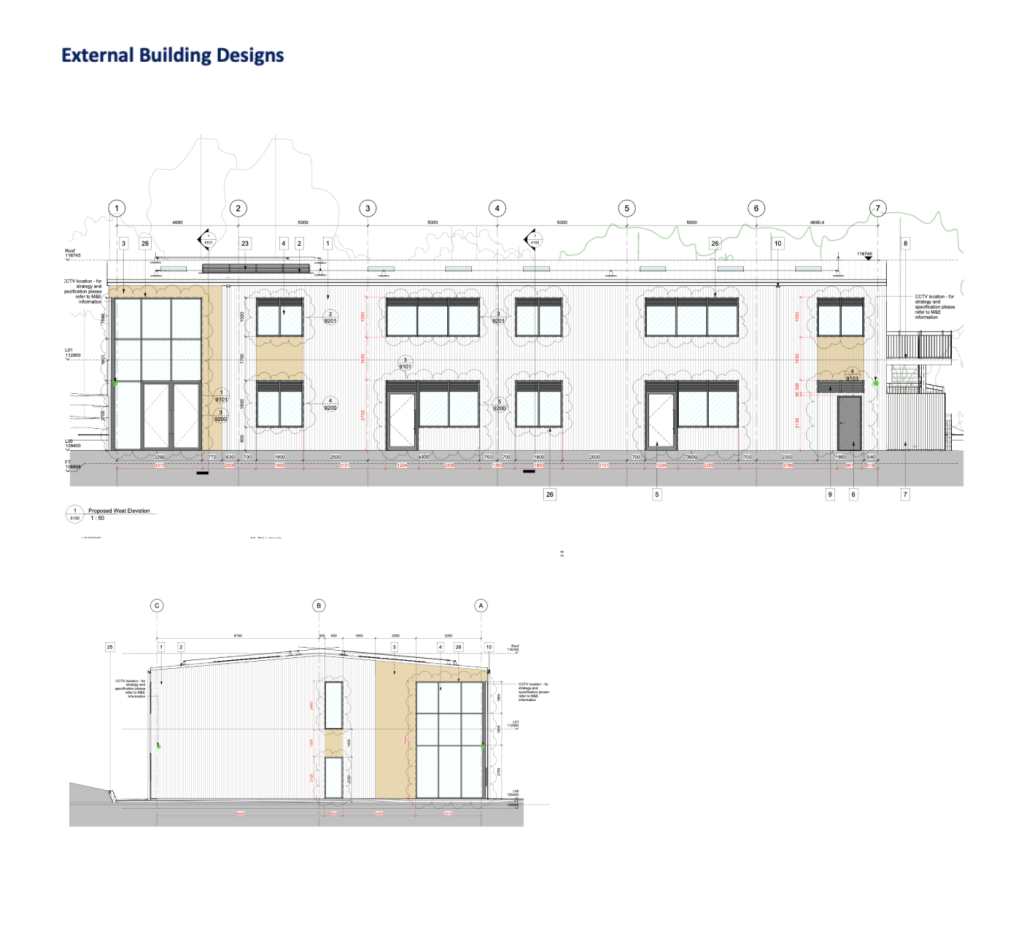 Architects drawings of the new space