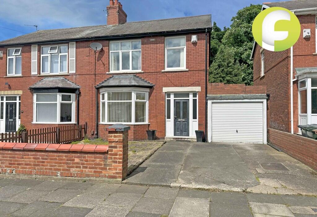 3 bedroom semidetached house for sale in Hazel Avenue, North Shields, North Tyneside, NE29