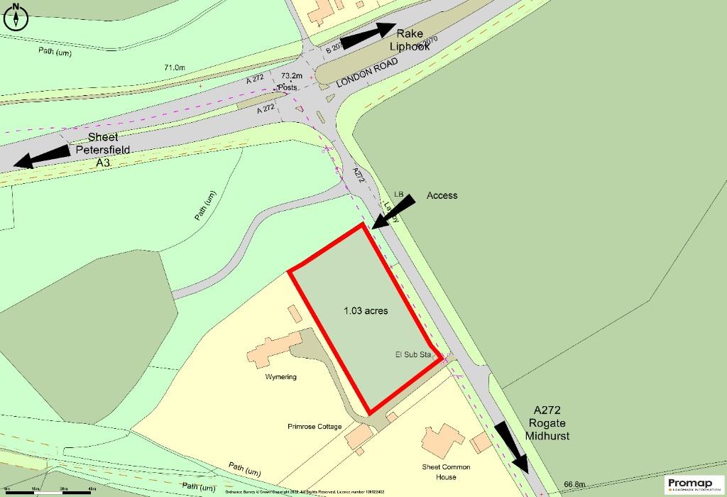 Land for sale in off A272 at Sheet, Nr. Petersfield, GU31 5AT, GU31