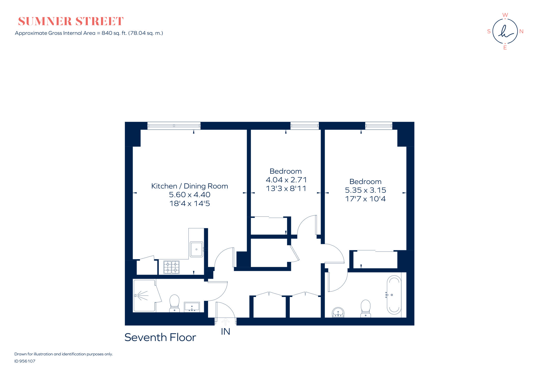 2 bedroom property for sale in Sumner Street, London, SE1 - £1,200,000