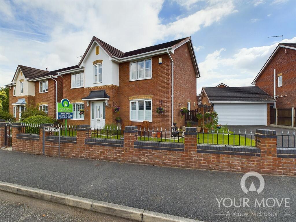 4 bedroom detached house for sale in Mills Way, Leighton, Crewe
