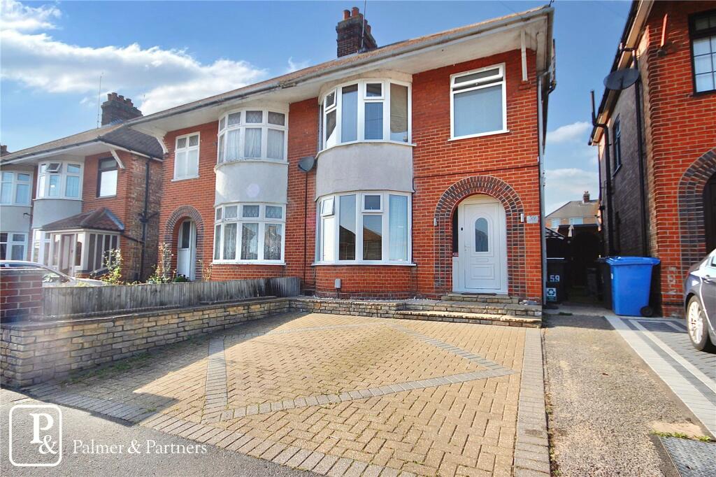 3 bedroom semi-detached house for sale in Ashcroft Road, Ipswich, Suffolk, IP1