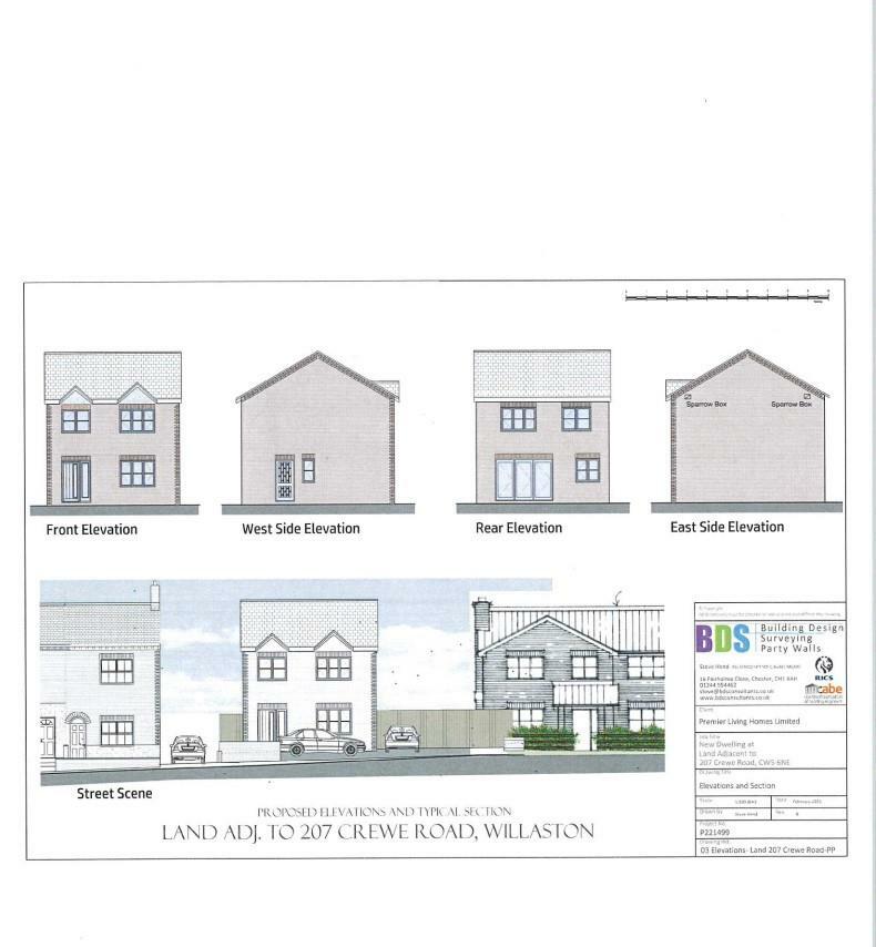 Land for sale in Land adjacent to 207 Crewe Road, Crewe, CW5