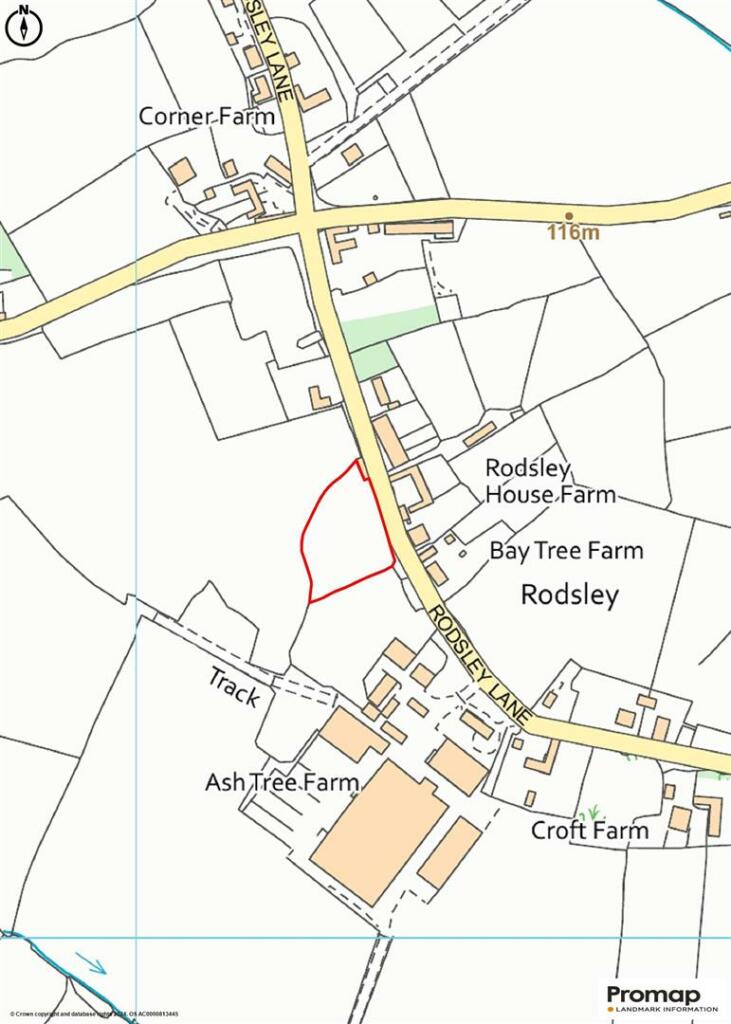 Land for sale in 0.82 acres at Rodsley Lane, Rodsley, Ashbourne, DE6