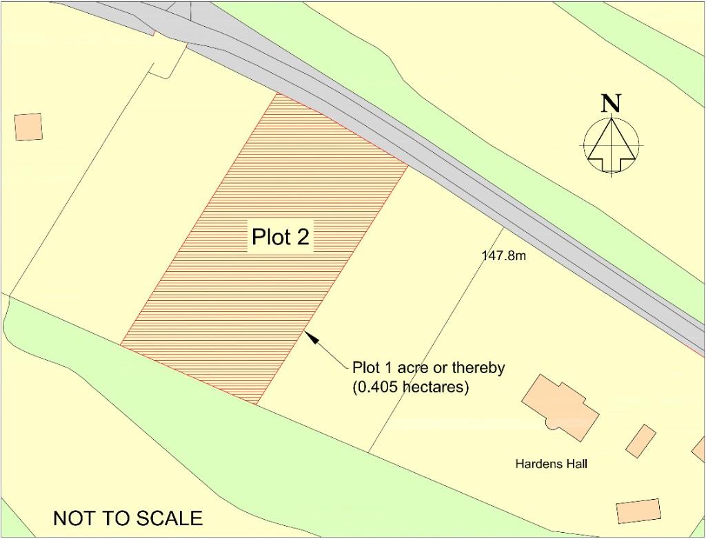 Plot Map Of Property Plot For Sale In Plot 2 Hardens Road, Duns, Berwickshire, Td11