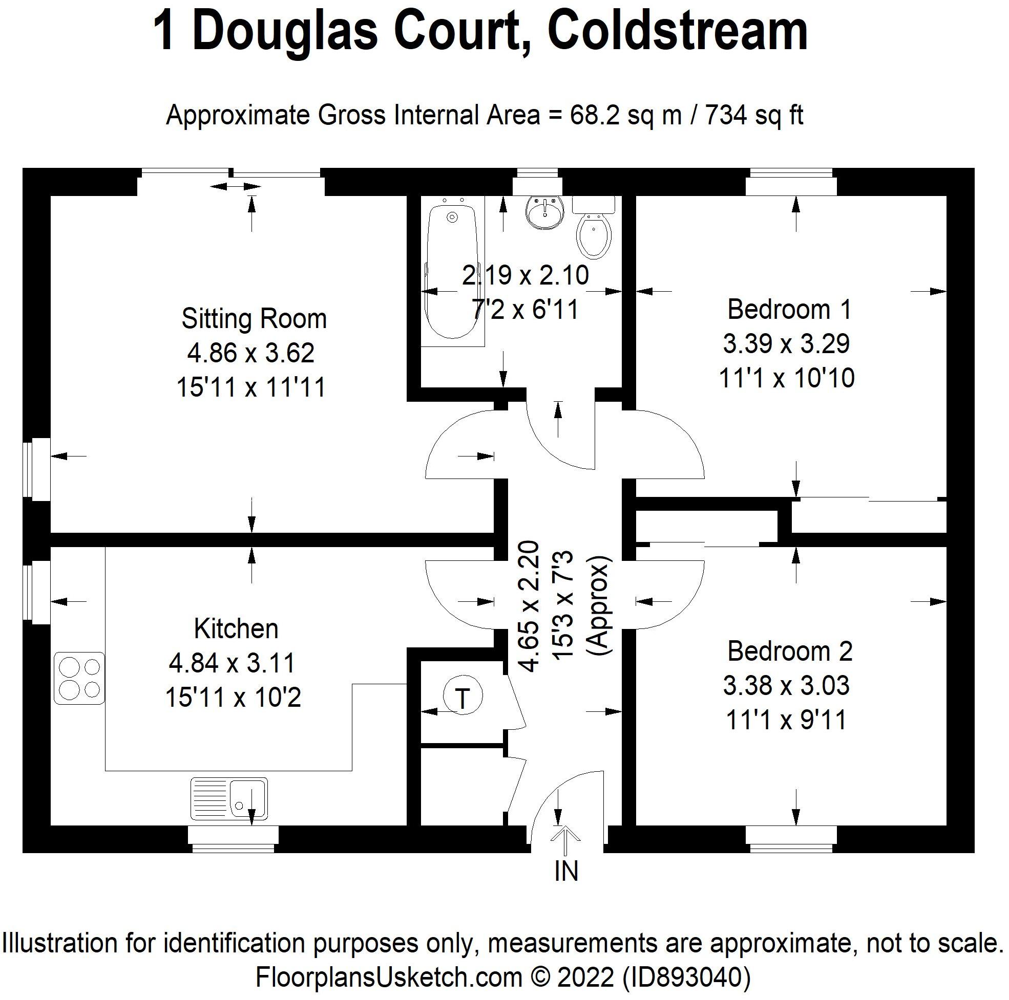 2 Bedroom Semi Detached Bungalow For Sale In 1 Douglas Court Coldstream Td12 4da Td12