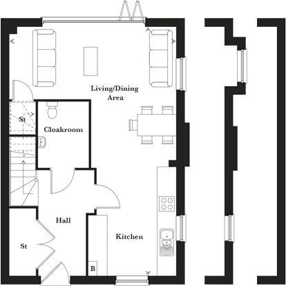 The Beacham Type M GF Floorplan