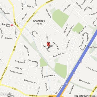 Map of chandlers ford hampshire