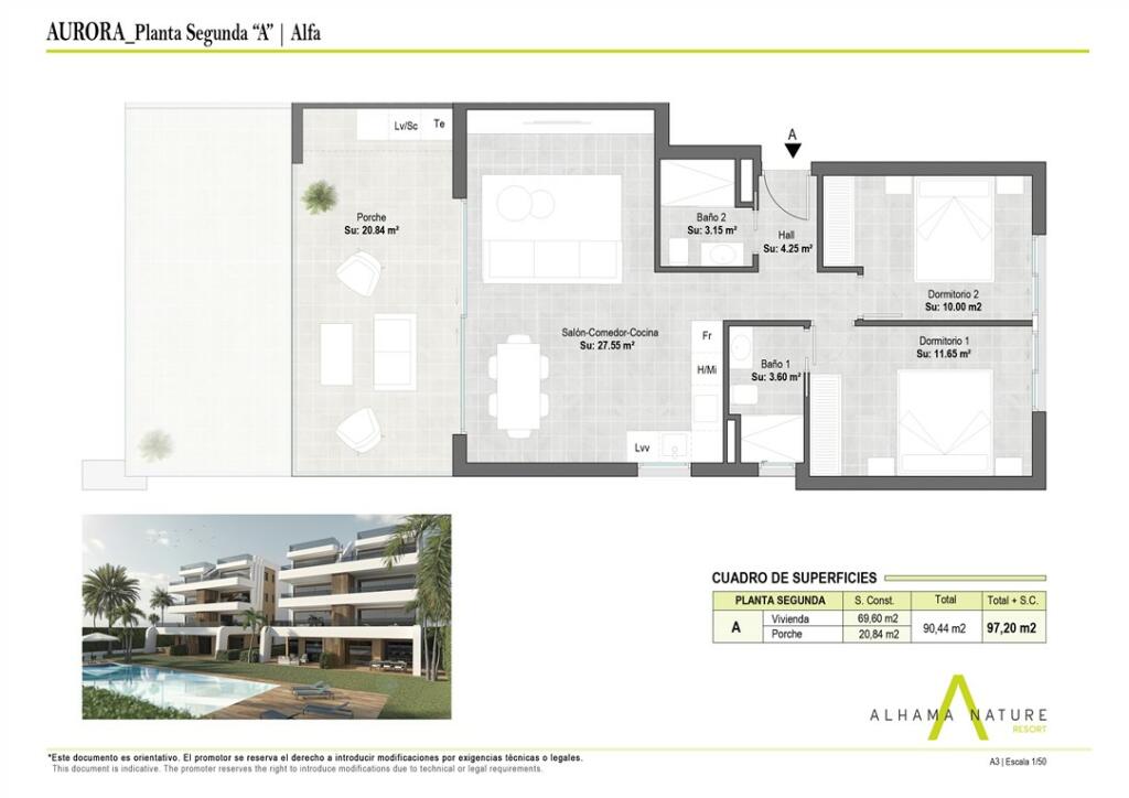 2 bedroom apartment for sale in Murcia, Condado de Alhama Golf Resort, Spain