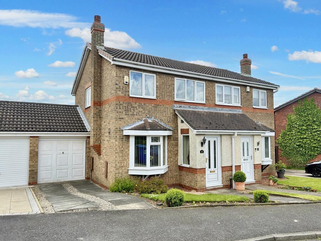 3 bedroom semidetached house for sale in Brougham Court, Peterlee, Durham, SR8 1PZ, SR8