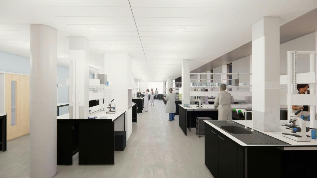 CGI view of laboratory space