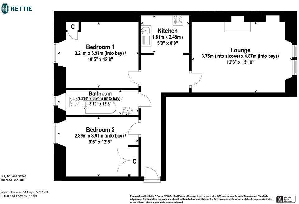 2 bedroom apartment for sale in Bank Street, Hillhead, Glasgow, G12