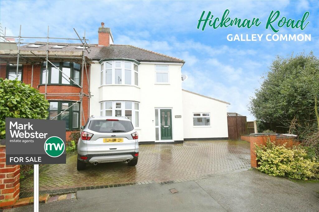 4 bedroom semidetached house for sale in Hickman Road, Galley Common, CV10