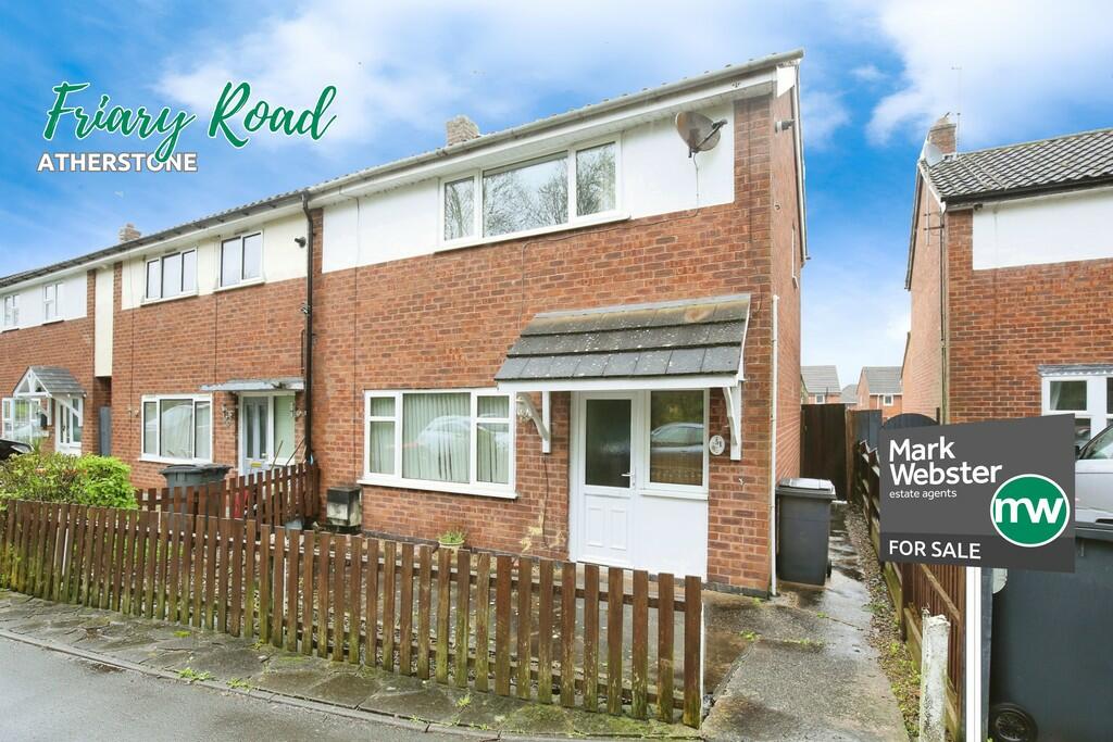 2 bedroom end of terrace house for sale in Friary Road, Atherstone, CV9