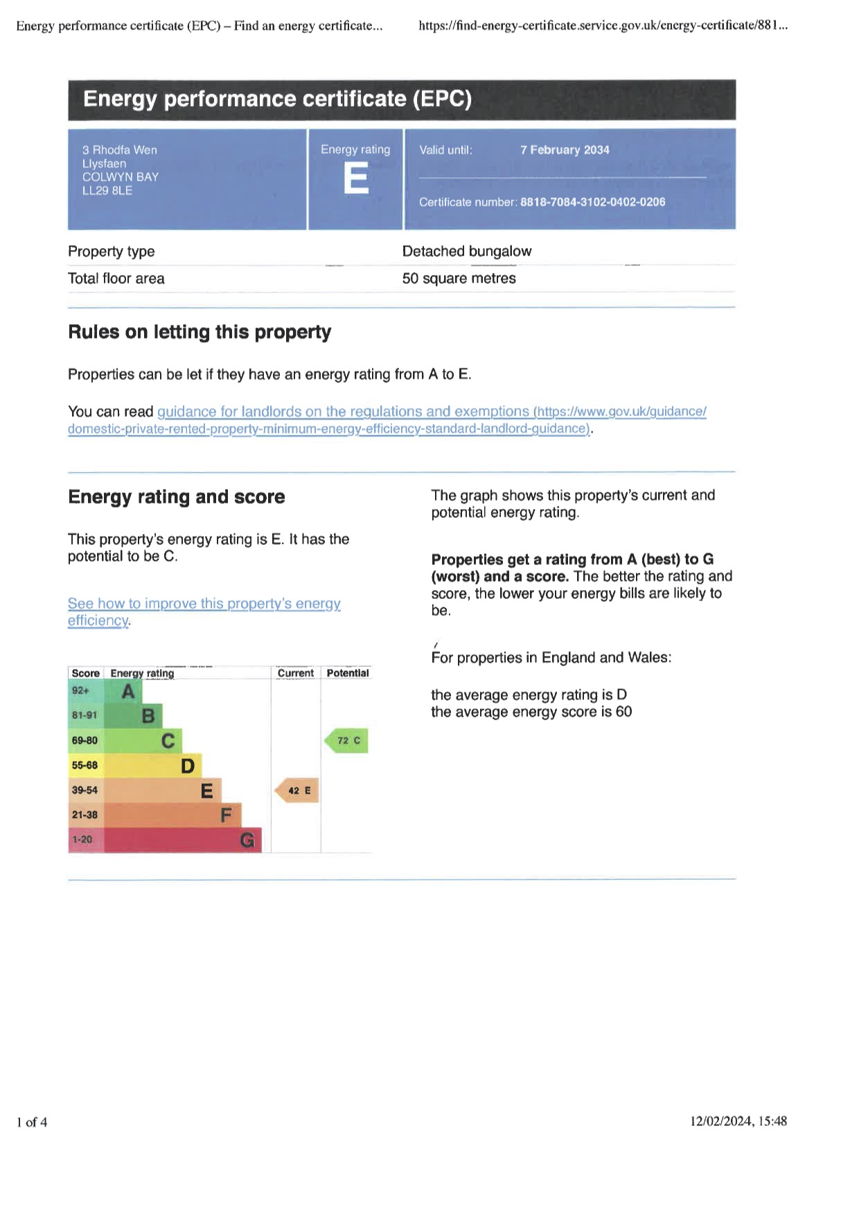 2 bedroom detached bungalow for sale in Rhodfa Wen, Llysfaen, LL29